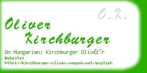 oliver kirchburger business card